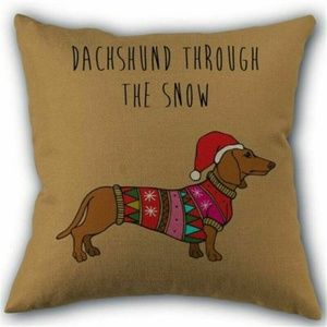 Dachshund through the Snow Pillow Case
